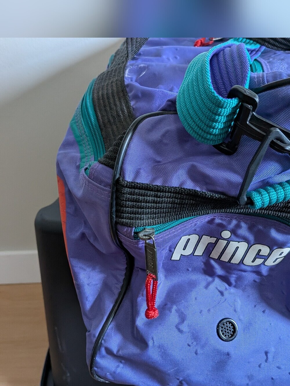 Vintage Prince Tennis Duffel Bag Purple Retro Gym Travel Sports Bag 80s 90s - Picture 9 of 10